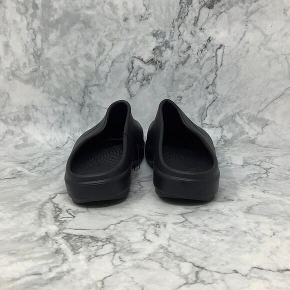 Oofos Mens 5 Womens 7 Black Oocloog Recovery Clog Mule Slip On Comfort H1-1 - Picture 5 of 9